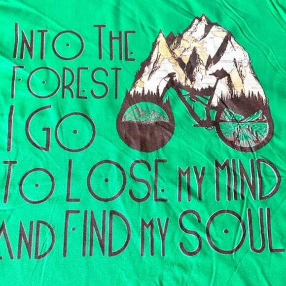 "Into The Forest I Go..." Adult Green Large T-Shirt - Picture 2 of 7